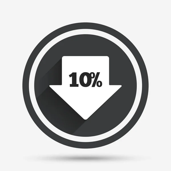 10 procent verkoop pijl tag — Stockvector