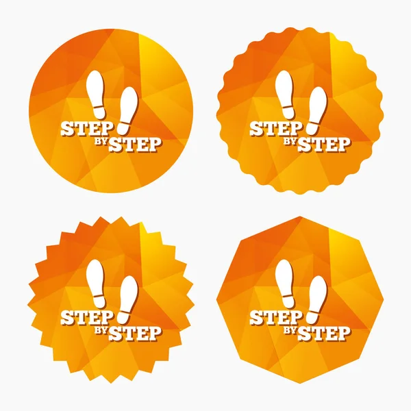 Step by step sign icon. — Stock Vector