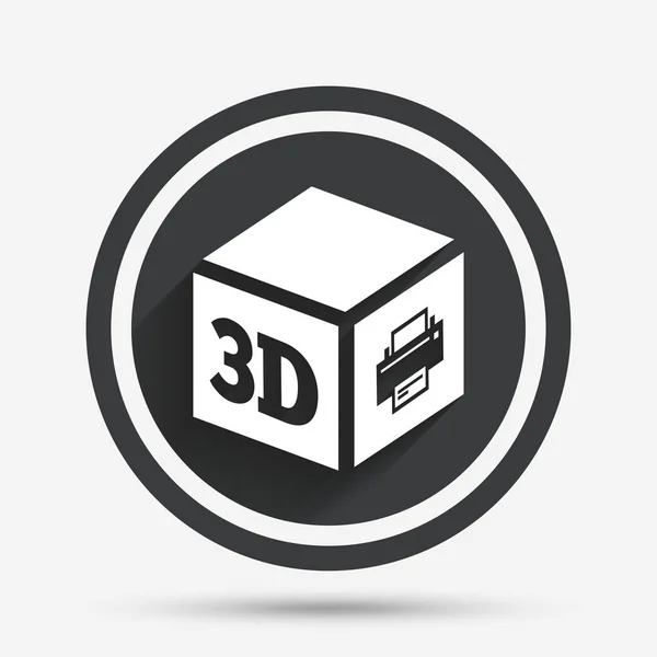 3D Print sign icon — Stock Vector