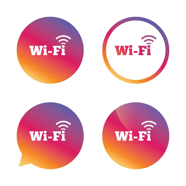 無料の wifi の標識です。Wifi のシンボル. — ストックベクタ