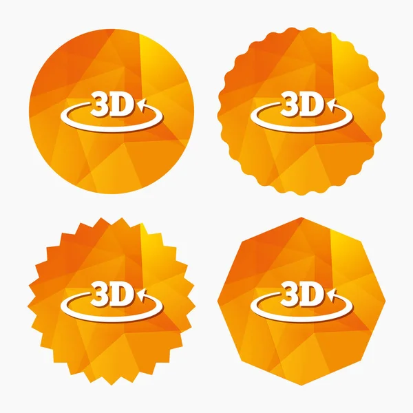 3D znak ikony. — Stockový vektor