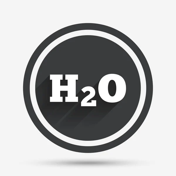 H2O Icono de signo de fórmula de agua . — Vector de stock