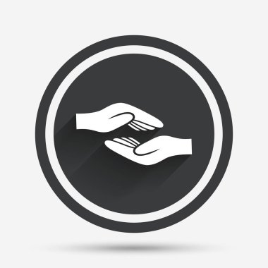 Yardım işareti simgesi eller. 