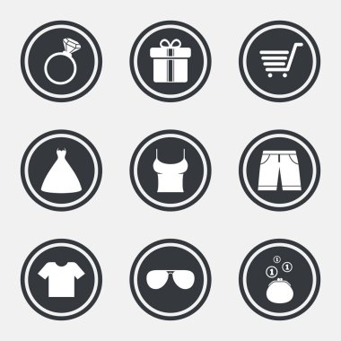 Giyim, Aksesuar simgeler. 