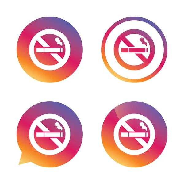 No fumar signo icono — Vector de stock