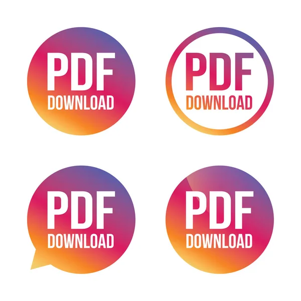 Ícones de download Pdf — Vetor de Stock