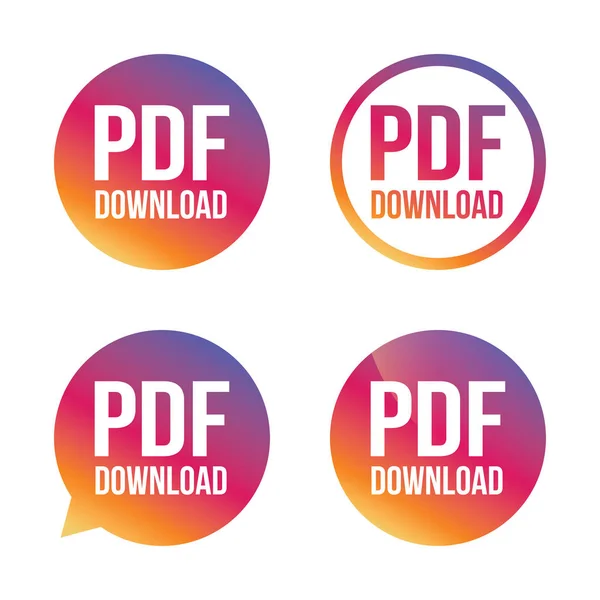 PDF download icons — Stock Vector