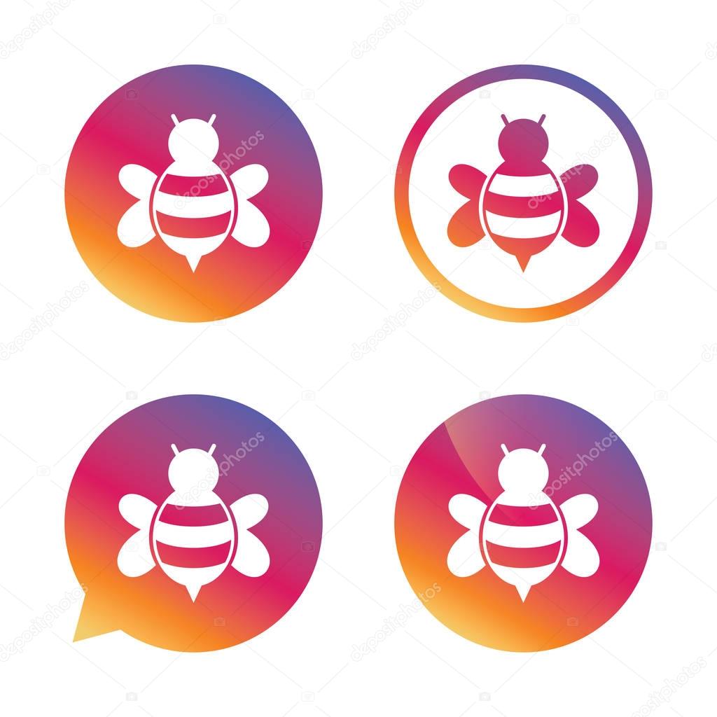 Bee sign icon
