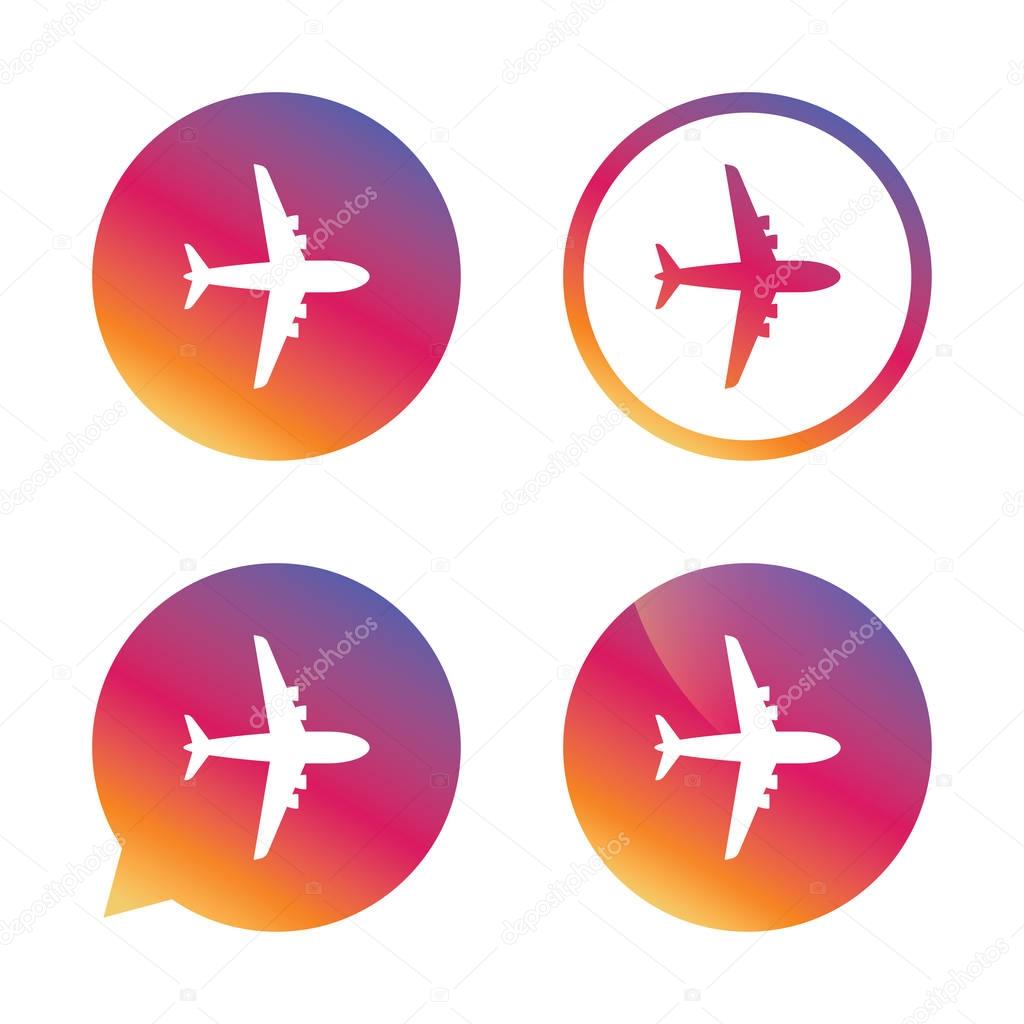 Airplane icons set