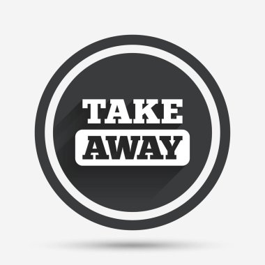 Take away işareti simgesi. 