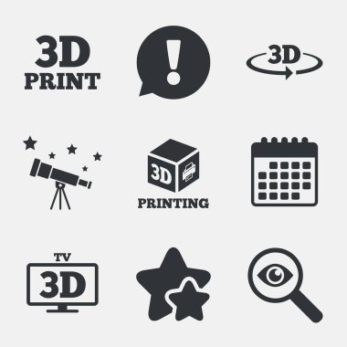 3D teknoloji simgeleri. 