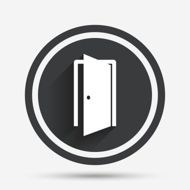 kapı işareti simgesi. girin veya sembol çıkın.