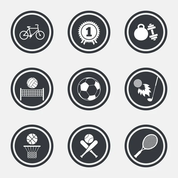 Sport games iconen set — Stockvector