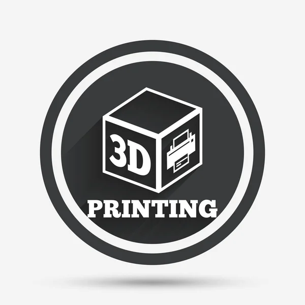 Ícone de sinal de impressão 3D —  Vetores de Stock