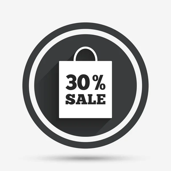 30% verkoop tas label sign — Stockvector