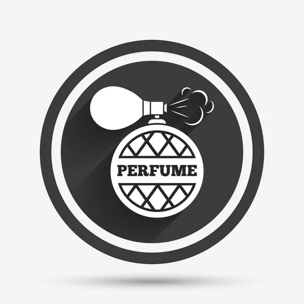 Perfume icono de la botella — Vector de stock