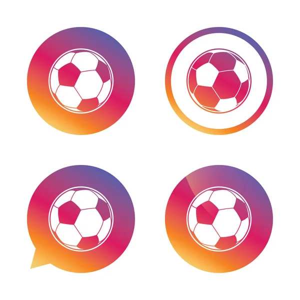 Fotbalový míč znamení ikona. — Stockový vektor