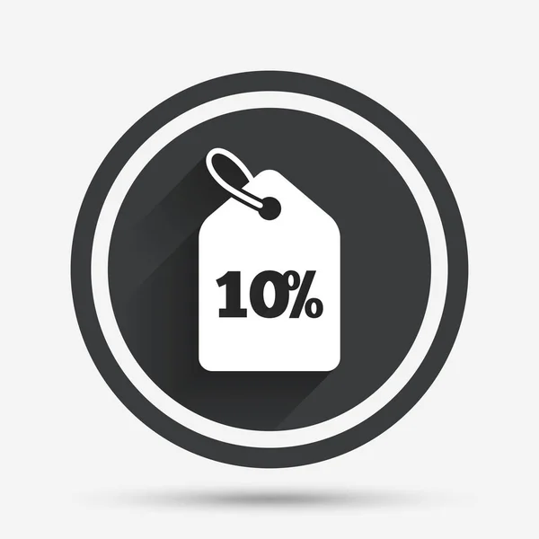 10 percent sale price tag — Stock Vector