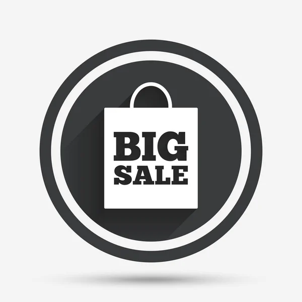 Big sale bag sign icon. — Stock Vector