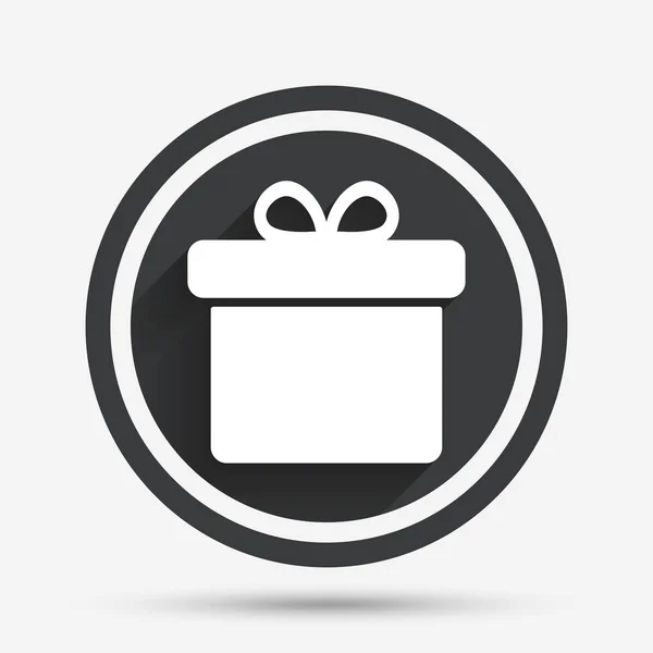 Icono de signo de caja regalo . — Vector de stock