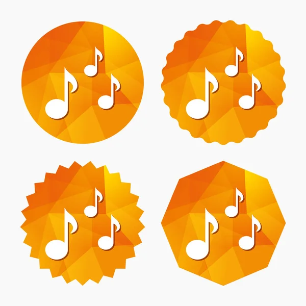 Muziek notities icons set — Stockvector