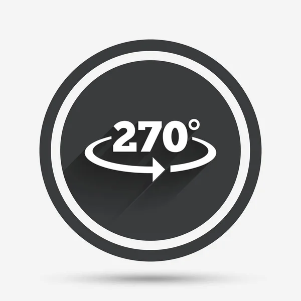 Winkel 270 Grad Zeichen Symbol. — Stockvektor