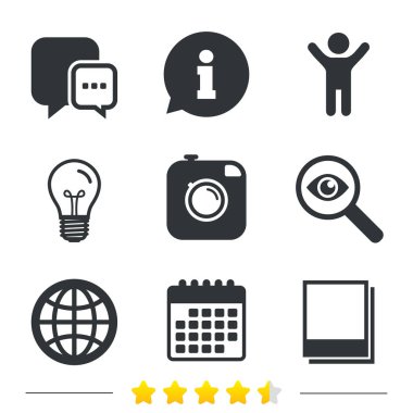 hipster fotoğraf kamera simgesi. 