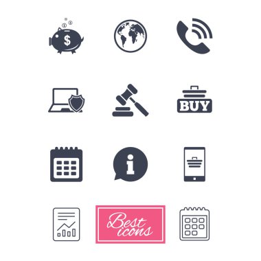 Online alışveriş, e-ticaret ve iş simgeleri