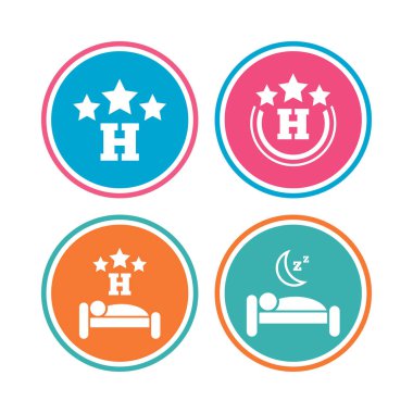 üç yıldız otel simgeler