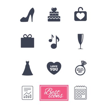 Düğün, nişan simgeler. 