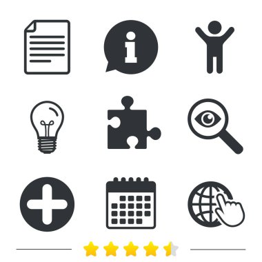 Artı daire ve bulmaca işaretleri