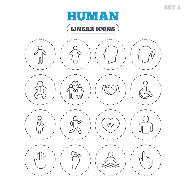 Conjunto de ícones humanos —  Vetores de Stock