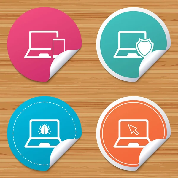 Ronde stickers of website banners — Stockvector