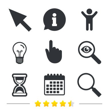 Fare imleci ve el işaretçisi simgeler.