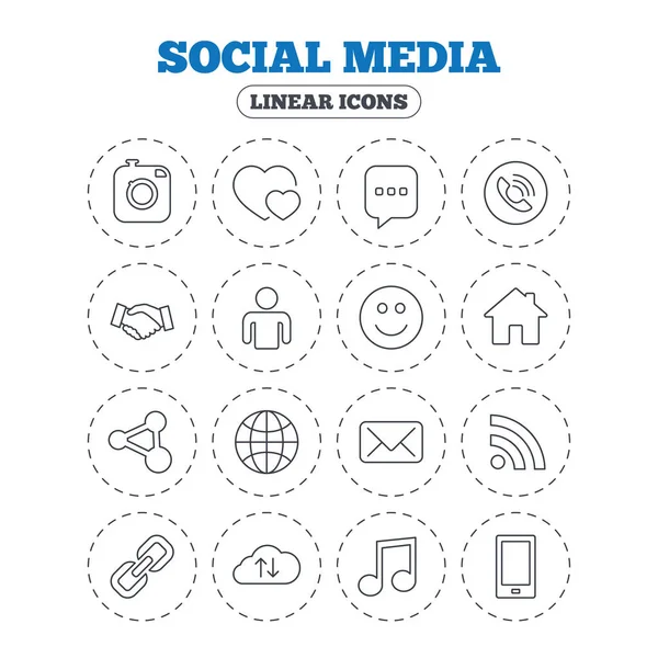 Sosyal medya simgeleri — Stok Vektör