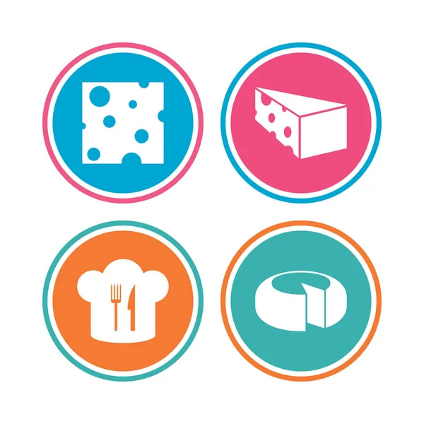 Cheese icons set — Stock Vector