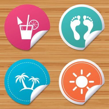 Beach Tatil simgeler.