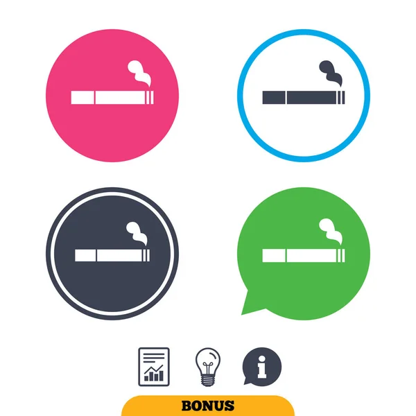 Roken pictogrammen instellen — Stockvector