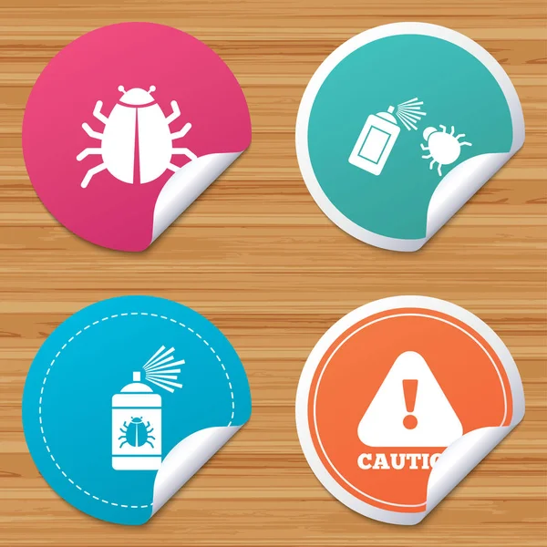 Bug disinfection icons set — Stock Vector