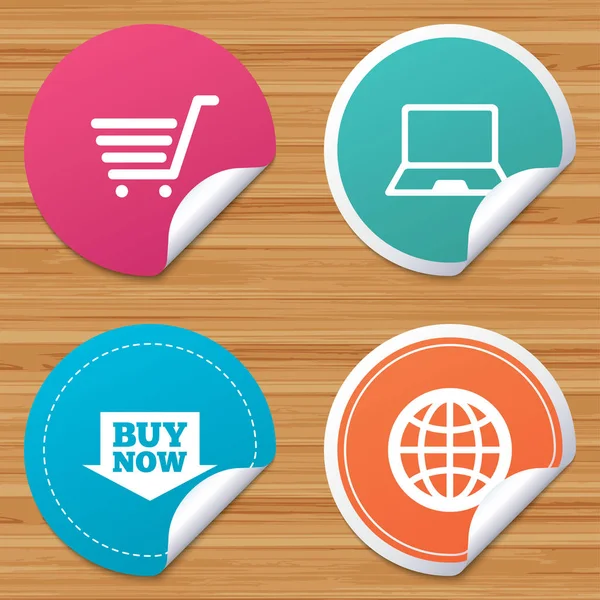 Online winkelen pictogrammen — Stockvector