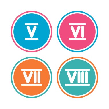 Romen rakamı Icons set