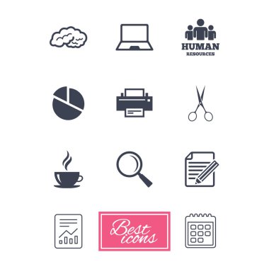 Office, belgeler ve iş simgeleri