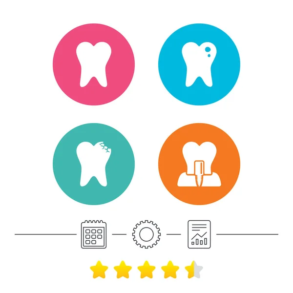 Ícones de cuidados dentários — Vetor de Stock
