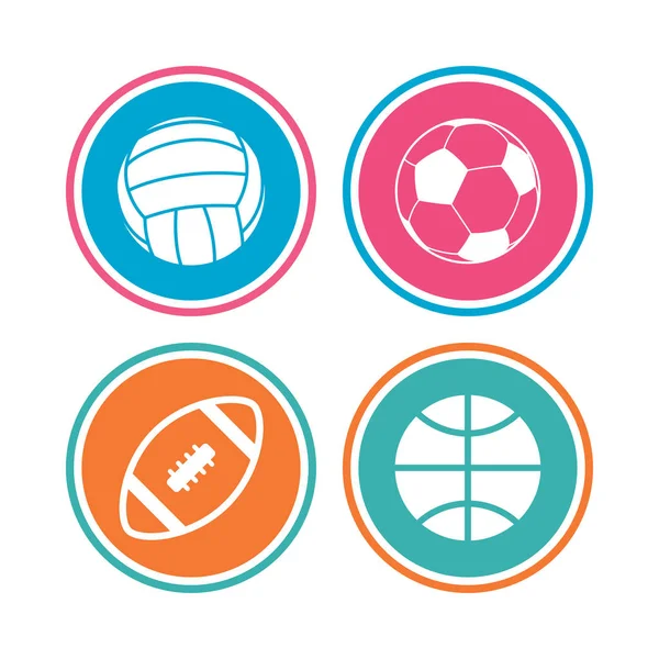 Esporte bolas ícones —  Vetores de Stock