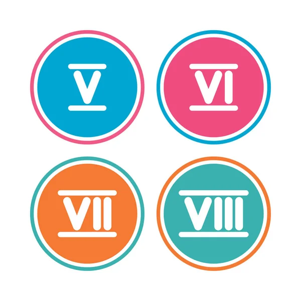 Conjunto de iconos de números romanos — Vector de stock