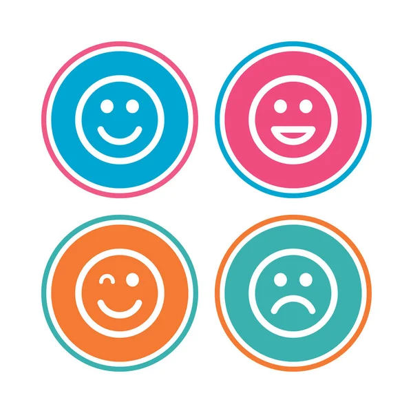 Set di icone del sorriso — Vettoriale Stock