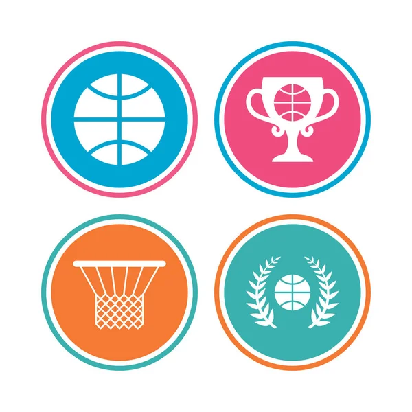 Basketbal sport pictogrammen — Stockvector