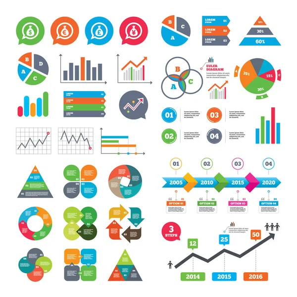 Affärsdiagram. Tillväxt diagram — Stock vektor