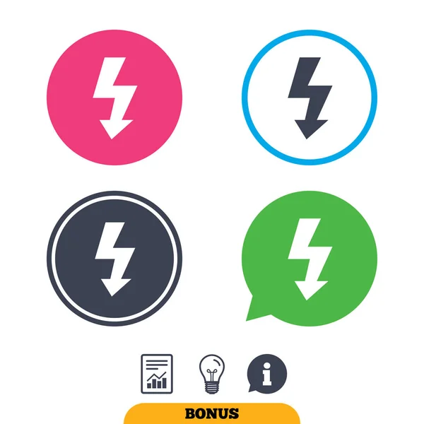 Foto flash icons set — Stockvector