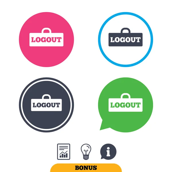 Logout  icons set — Stock Vector